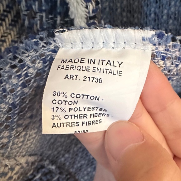 Blue Tweed Jacket and Skirt Set Size Medium - Picture 3 of 6